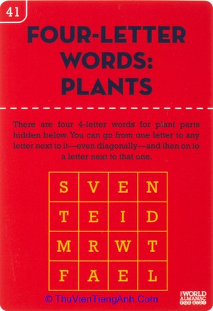 Find Four-Letter Words in this Plant Puzzle