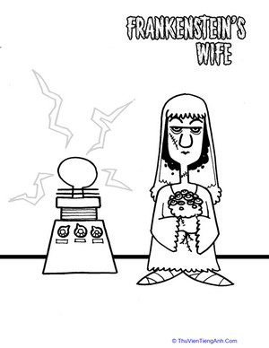 Frankenstein’s Wife Coloring Page