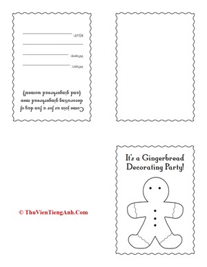 Gingerbread Party Invitations