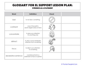 Glossary: Evidence as a Statement