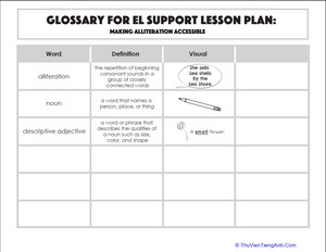 Glossary: Making Alliteration Accessible