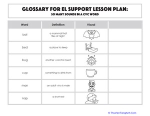 Glossary: So Many Sounds in a CVC Word
