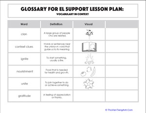 Glossary: Vocabulary in Context
