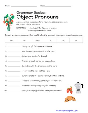 Grammar Basics: Object Pronouns