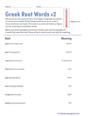 Greek Root Words #2