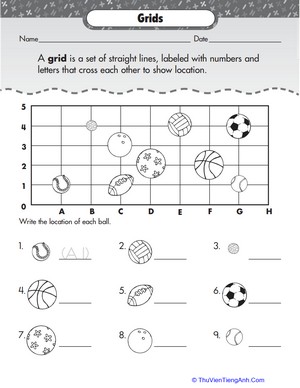 Coordinate Grid: Basic Practice with Sports!
