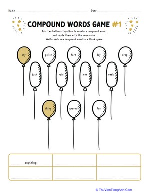 Compound Words Game #1