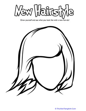 Hairstyle Coloring: Side-Swept