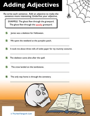 Adding Halloween Adjectives