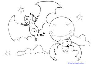 Halloween Bats Coloring Page