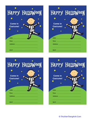 Come in Costume! Halloween Party Invitations