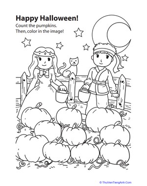 Halloween Night Coloring Page