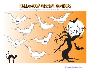 Halloween Numbers: Bats