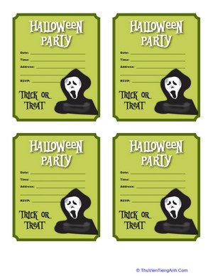 Eerie Reaper Halloween Party Invitations