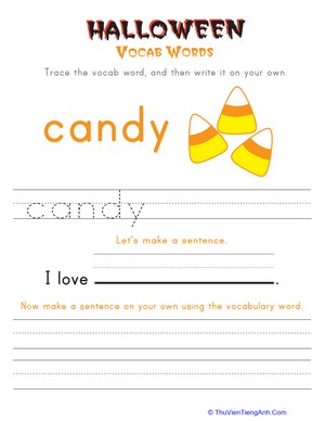 Halloween Vocab Words: Candy