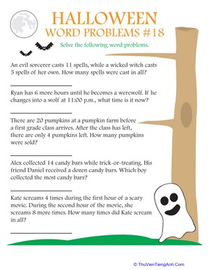 Halloween Word Problems #18