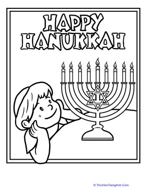 Hanukkah Coloring Page