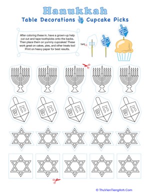 Celebrate Hanukkah with Cupcake Picks