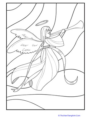 Heralding Angel Coloring Page