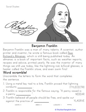 Historical Heroes: Benjamin Franklin