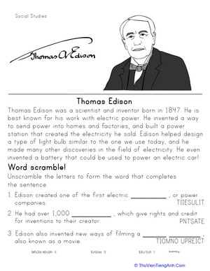 Historical Heroes: Thomas Edison