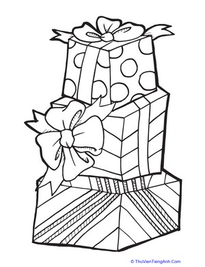 Holiday Presents Coloring Page