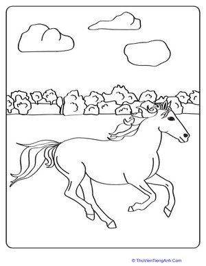 Swift Horse Coloring Page