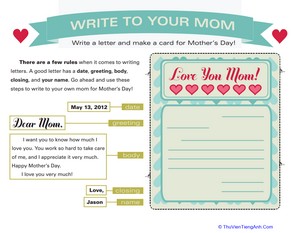 How to Write A Letter: Mother’s Day