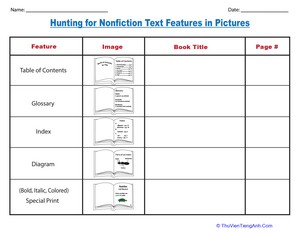 Hunting for Nonfiction Text Features in Pictures