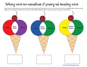Ice Cream Cone Tertiary Colors