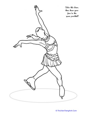 Ice Skater Coloring Page