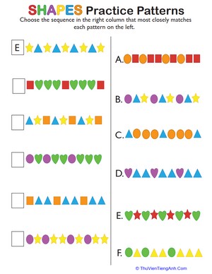Identifying Patterns: Shapes Challenge