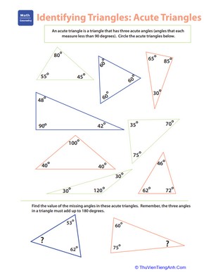 Identifying Triangles: Acute Triangles