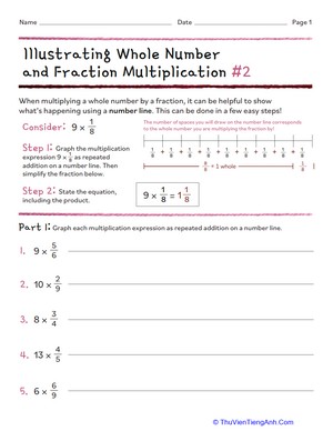 Illustrating Whole Number and Fraction Multiplication #2