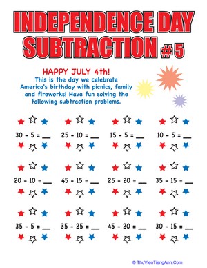 Independence Day Subtraction #5