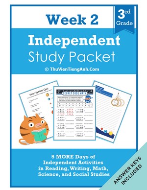 Third Grade Independent Study Packet – Week 2