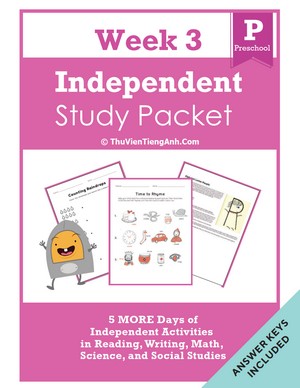 Preschool Independent Study Packet – Week 3
