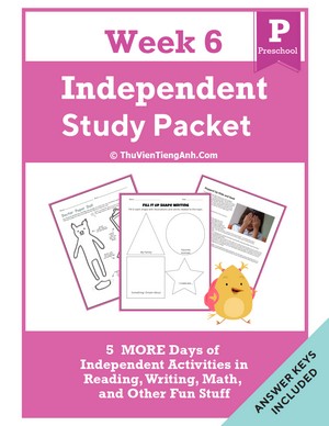 Preschool Independent Study Packet – Week 6