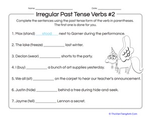 Irregular Past Tense Verbs #2