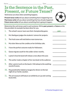 Is the Sentence in the Past, Present, or Future Tense?