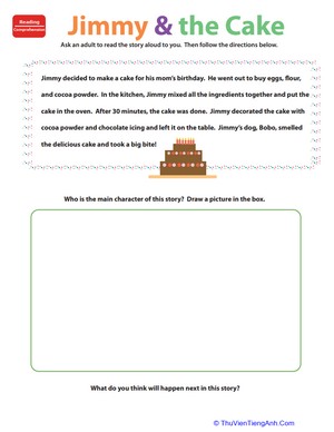Reading Comprehension Practice: Jimmy and the Cake