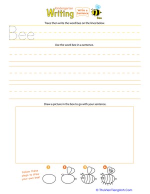 Beginning Writing: Write a “Bee” Sentence