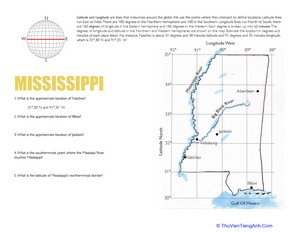 Latitude and Longitude: Mississippi