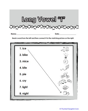 Learning Long Vowels: Long I Words