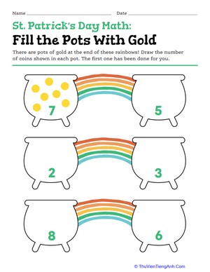 St. Patrick’s Day Math: Fill the Pots With Gold