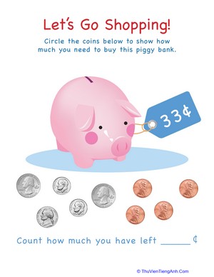 Counting Money: Piggy Bank