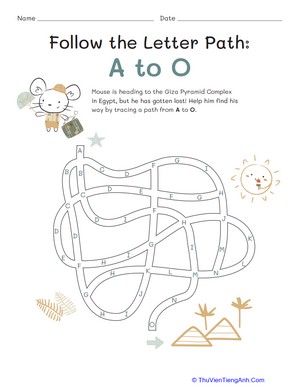 Follow the Letter Path: A to O