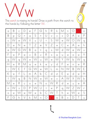 Alphabet Maze: W