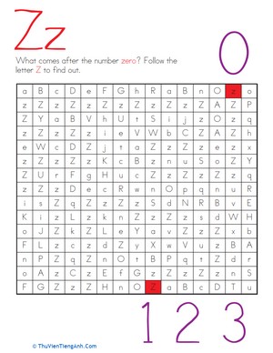 Letter Maze: Z