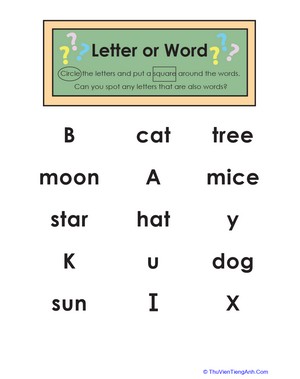 Letter or Word
